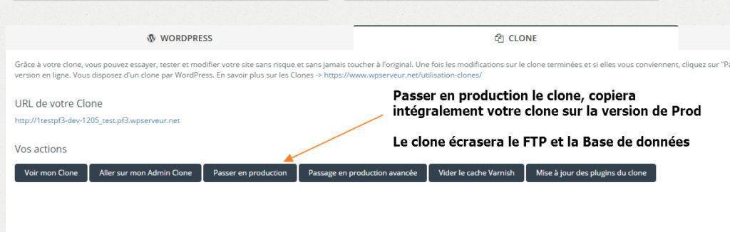 passer en production