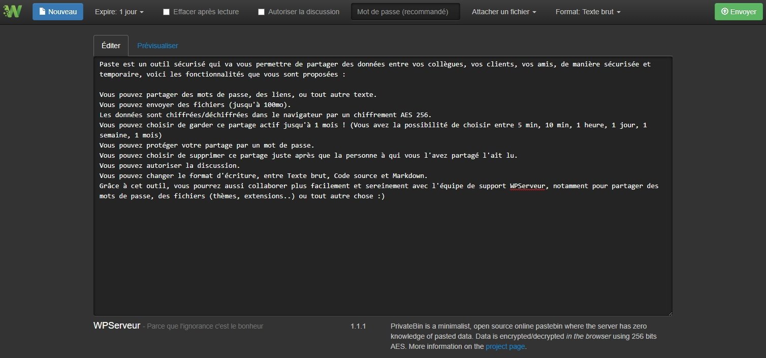 paste WPServeur