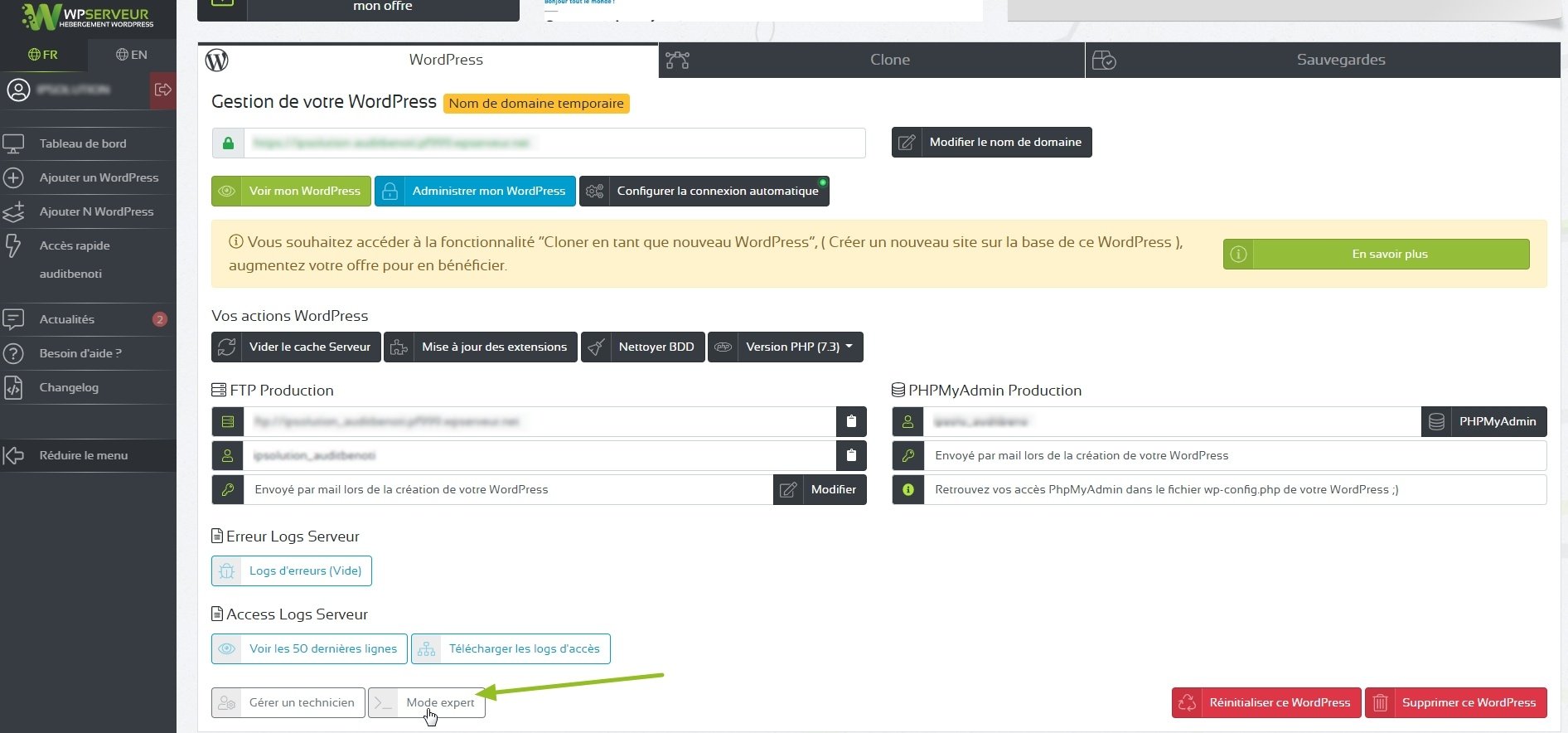 wpserveur-mode-expert-ssh Mode Expert WPServeur