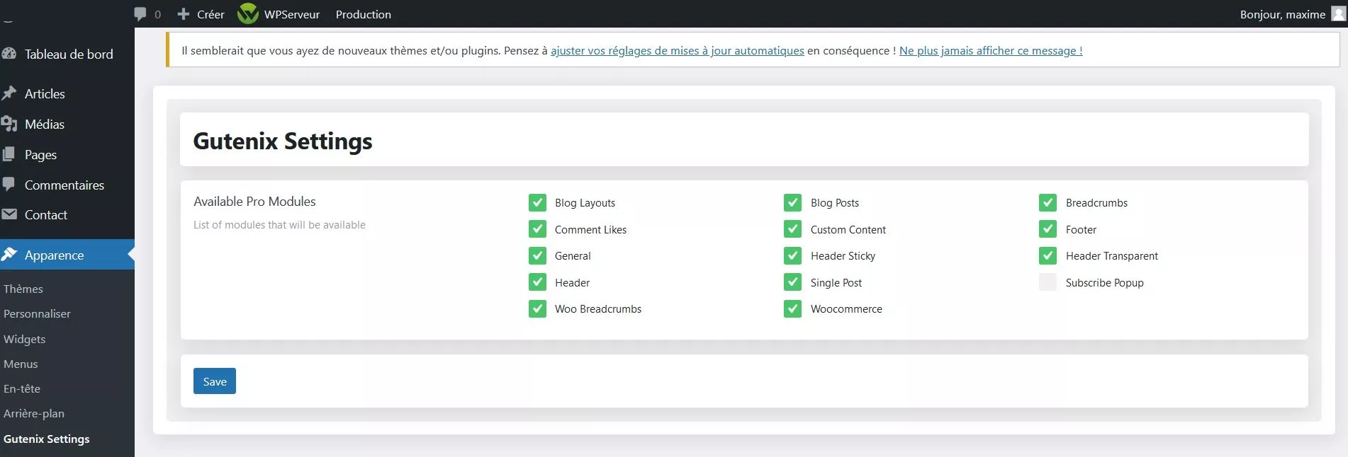 Gutenix Pro est le plugin qui va étendre les possibilités de personnalisation du thème Gutenix.
