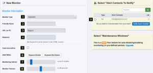 Configuration d'un monitoring avec UptimeRobot